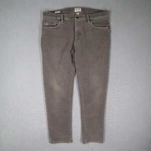 Todd Snyder Slim Fit Corduroy Pants Mens 34x30 Grey Stretch 5-Pocket 32-JE032515